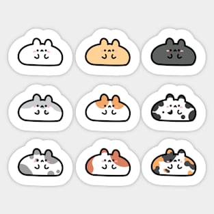 Cute chibi bunnies stickers pack Sticker